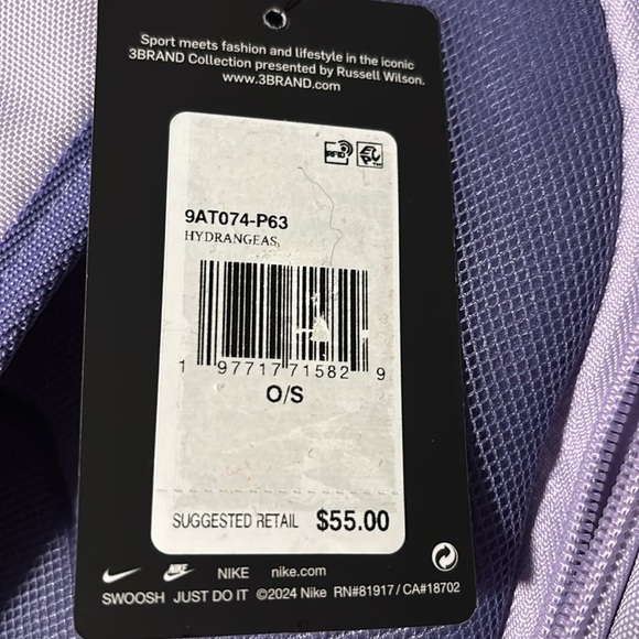 Nike Hydrangeas 3 Brand Backpack,3 zip compartment,padded laptop,bottle slots + - Picture 12 of 13